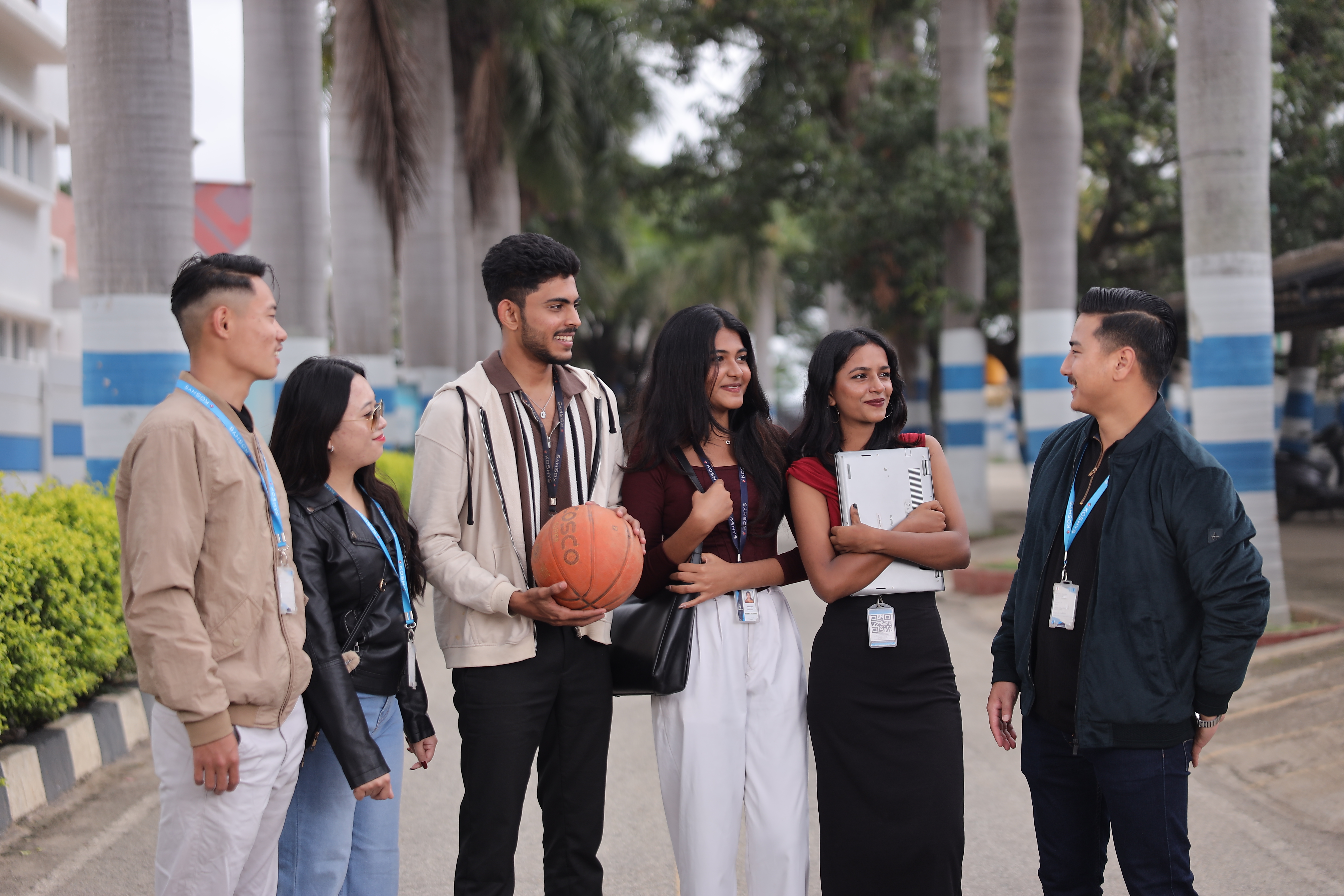 Students walking together on campus